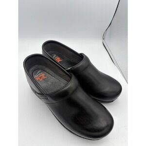 Dansko XP Clogs Shoes Womens Size 9.5 Black Leather Slip On Comfort Work